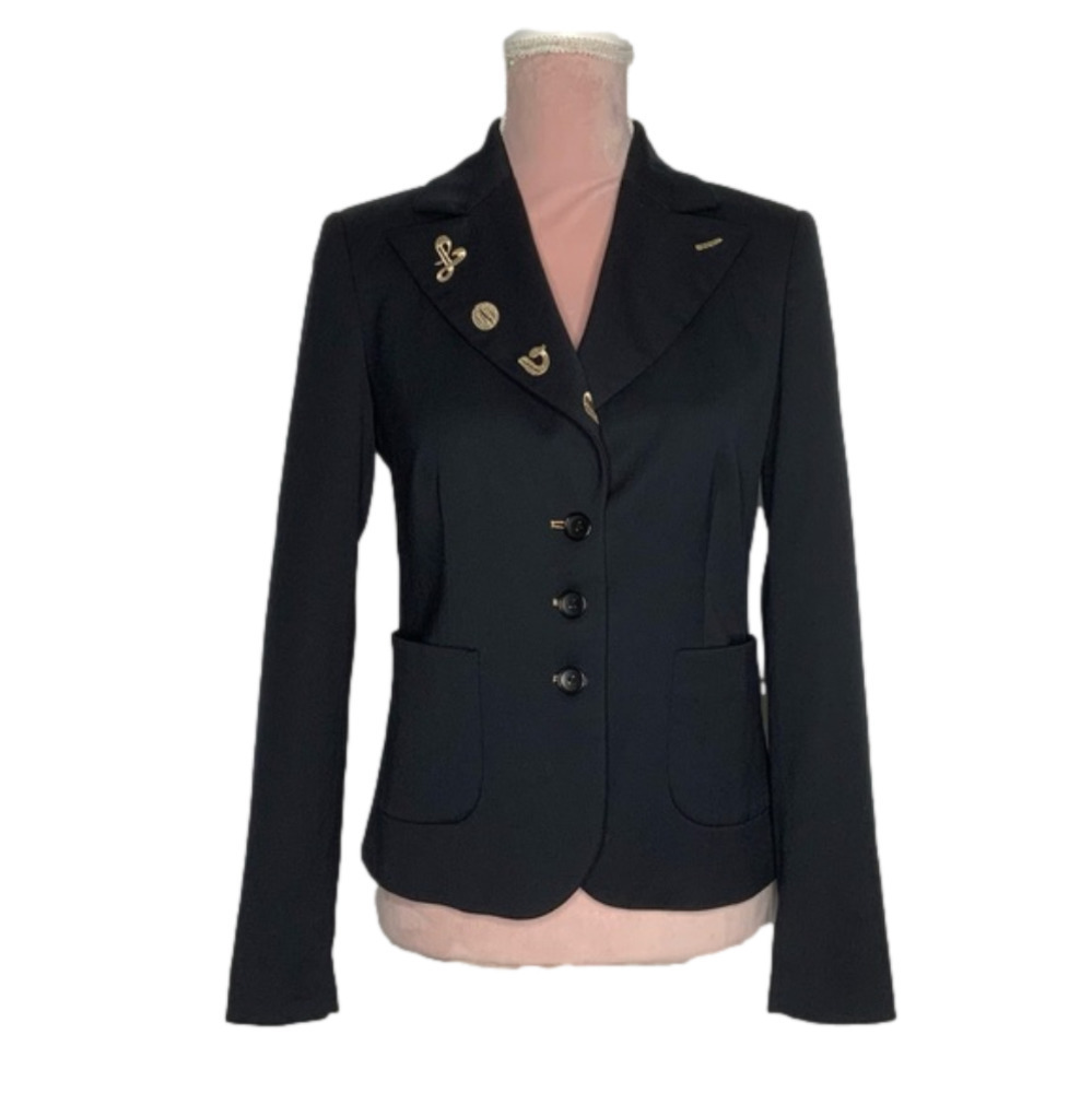 Rare Love Moschino Navi blue embroidered‎ blazer.